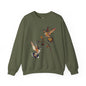 Colorful Hummingbird Sweatshirt, Cozy Sweatshirt Gift for Nature Lovers, Unisex Crewneck, Spring Fashion, Eco-Friendly Apparel
