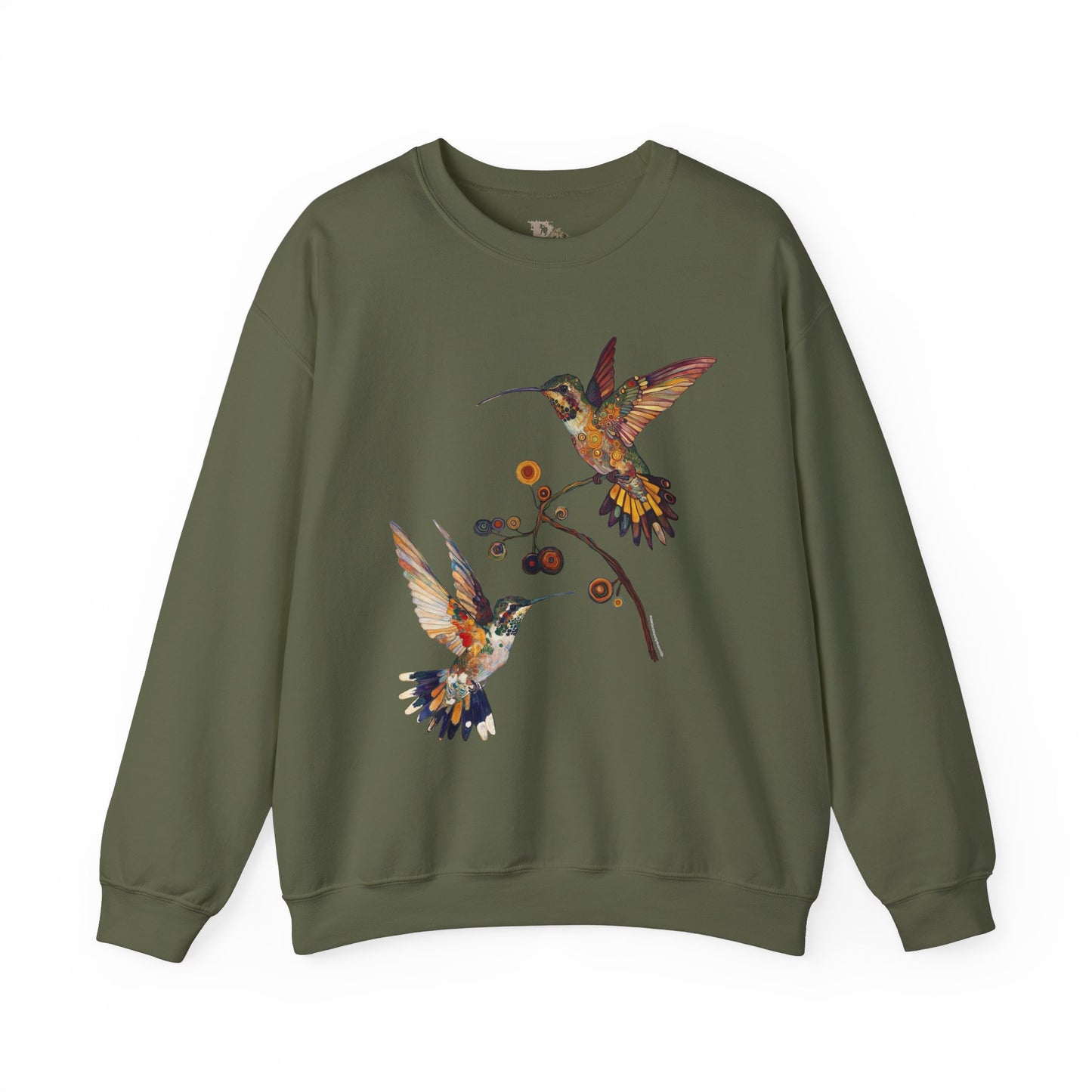 Colorful Hummingbird Sweatshirt, Cozy Sweatshirt Gift for Nature Lovers, Unisex Crewneck, Spring Fashion, Eco-Friendly Apparel