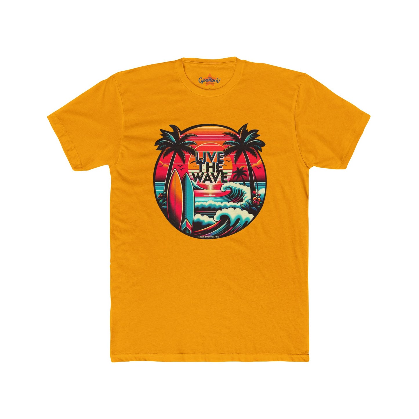 Live the Wave, Wave Rider T-Shirt, Surf Tee, Beach Lover Shirt, Ocean Vibes Top, Summer Graphic Tee