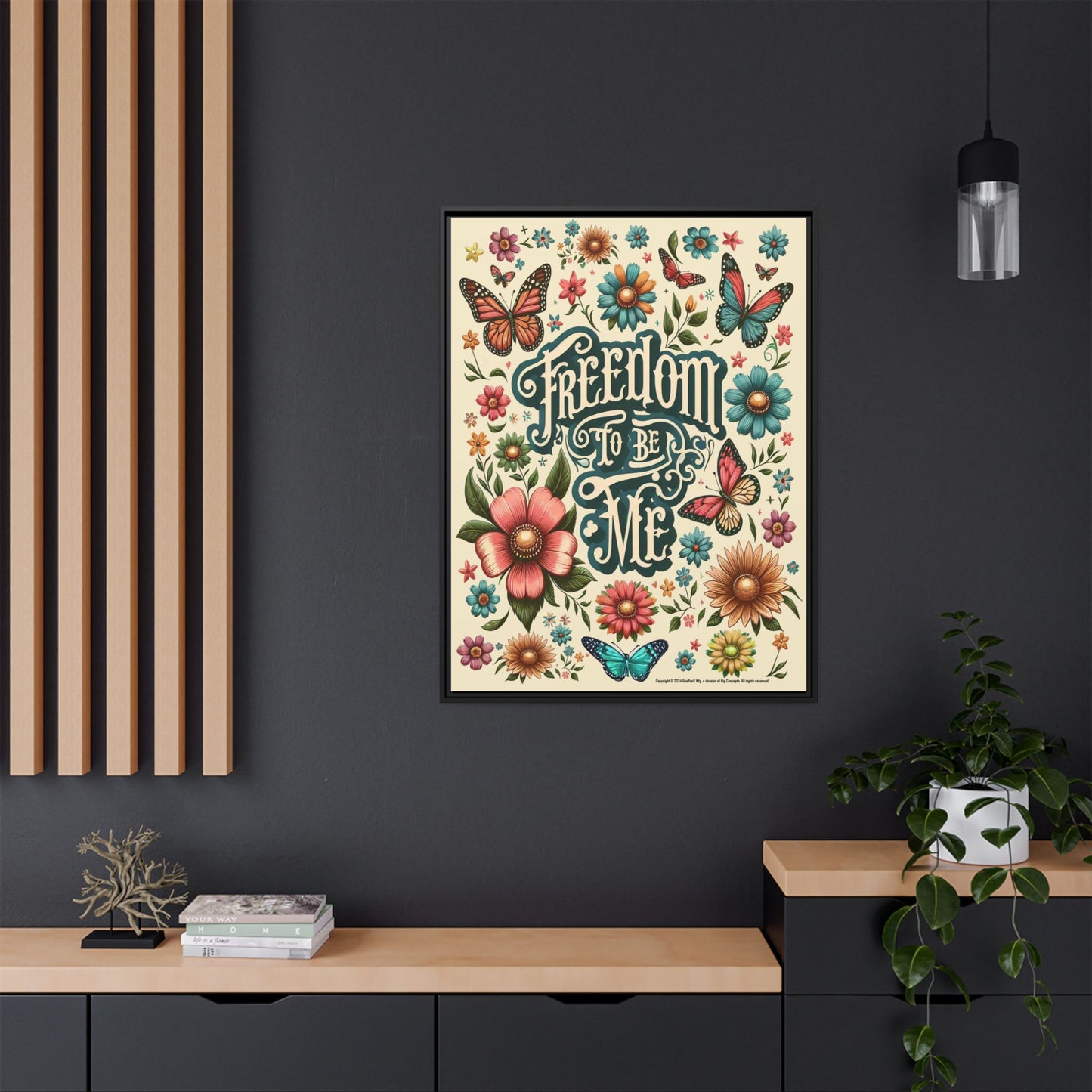 Freedom to be Me: Matte Canvas, Framed (Multi-color)