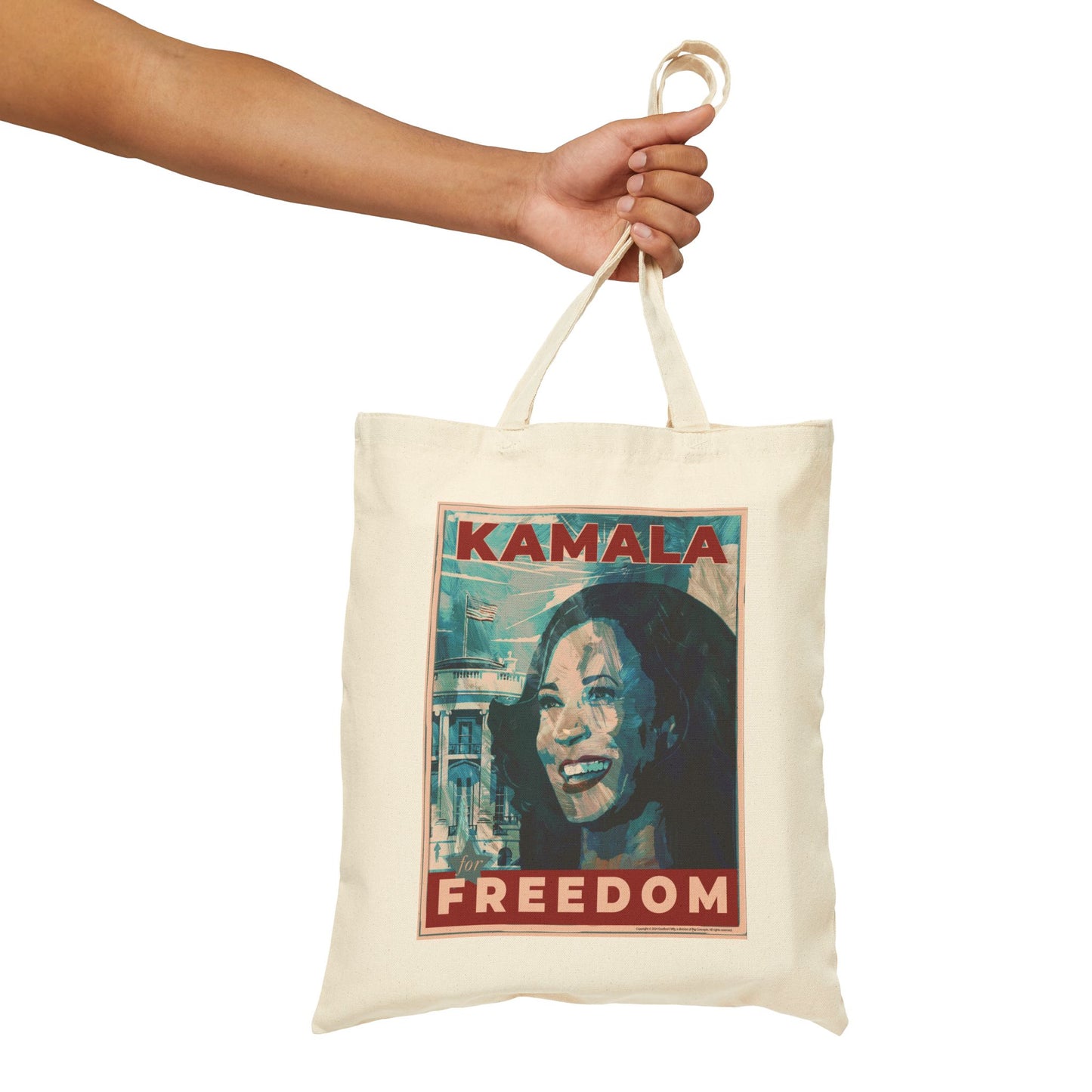 Kamala for Freedom: Cotton Canvas Tote Bag