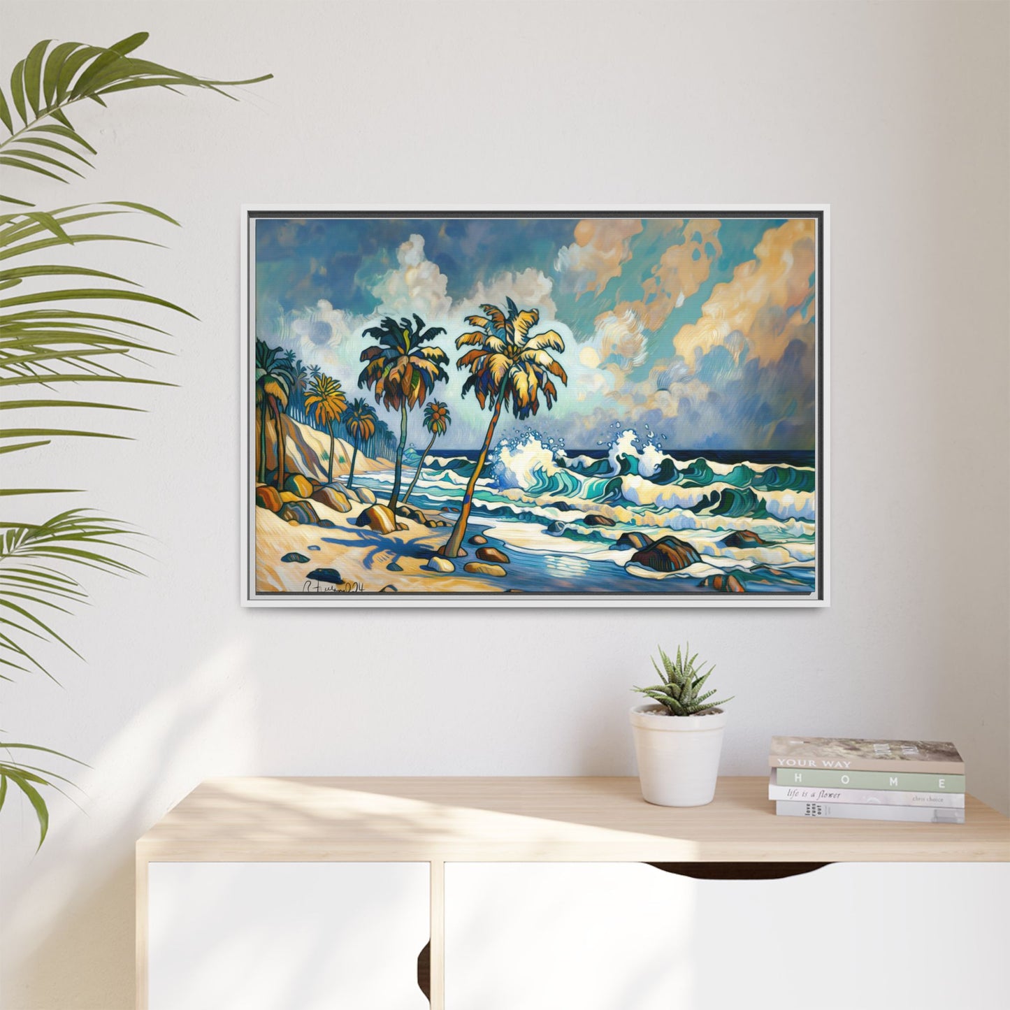 GooRooV Home in Laguna Beach California: Matte Canvas, Framed (Multi-color)