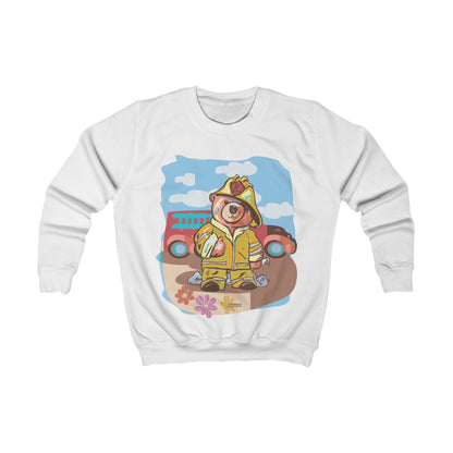 Fire Dept - Madison Bear by GooRooV Mgf.  Kids Cute Sweatshirt for Back to School.