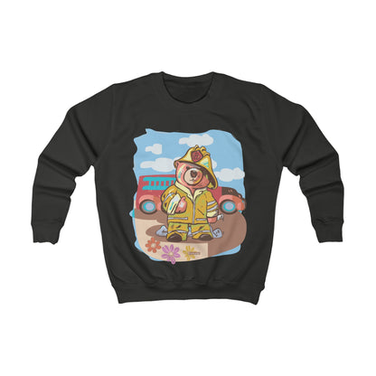 Fire Dept - Madison Bear by GooRooV Mgf.  Kids Cute Sweatshirt for Back to School.