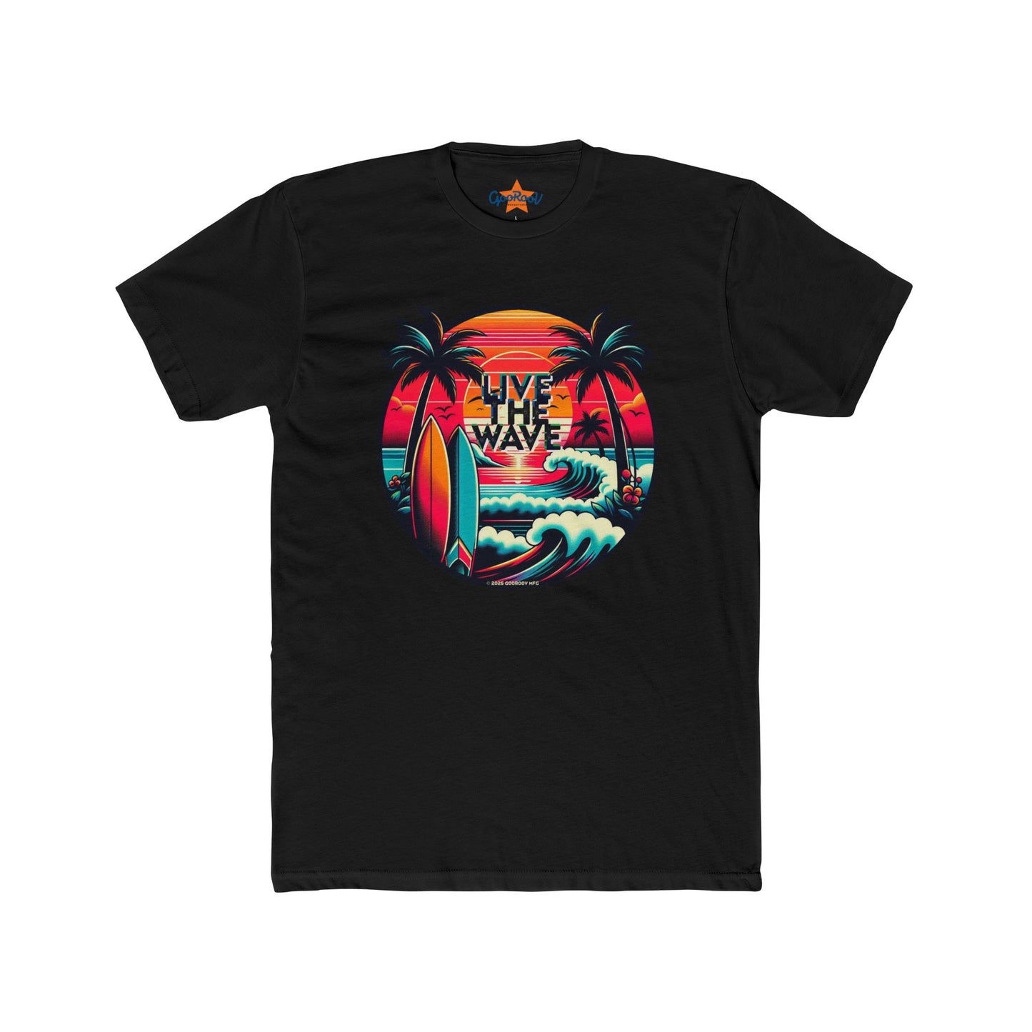 Live the Wave, Wave Rider T-Shirt, Surf Tee, Beach Lover Shirt, Ocean Vibes Top, Summer Graphic Tee