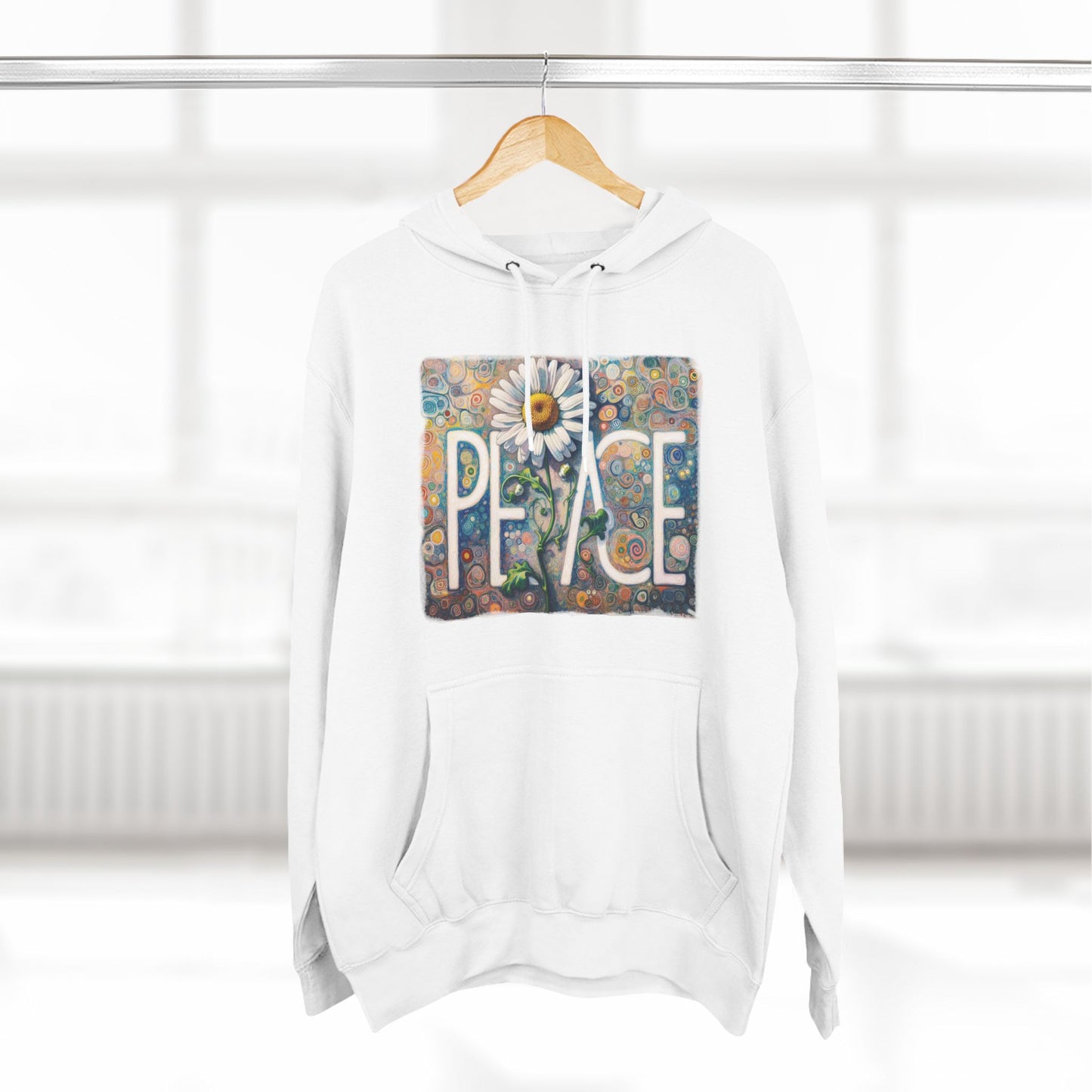 PEACE: Three-Panel Fleece Hoodie