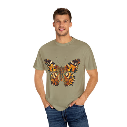 Butterfly Rose Dragon Art by GooRooV Mfg. Unisex Garment-Dyed T-shirt, Boho Style Shirt, Eco-Friendly Clothing, Perfect Gift for Her