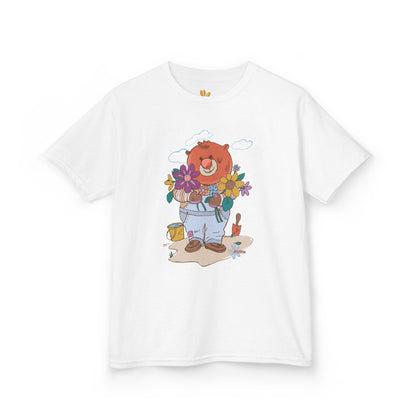 Kids T-Shirt Madison Bear the Gardner, Children's Tee, Youth Shirt, Cute Animal Design for Boys and Girls, Gardening Theme, Nature Lover Top