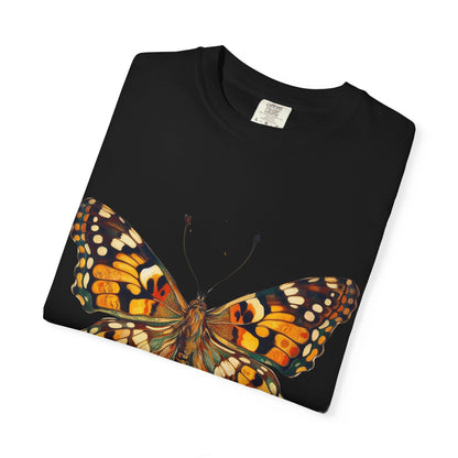 Butterfly Rose Dragon Art by GooRooV Mfg. Unisex Garment-Dyed T-shirt, Boho Style Shirt, Eco-Friendly Clothing, Perfect Gift for Her
