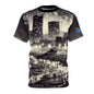 Tee - Santa Monica Beach Night Lights Unisex Cut & Sew Shirt
