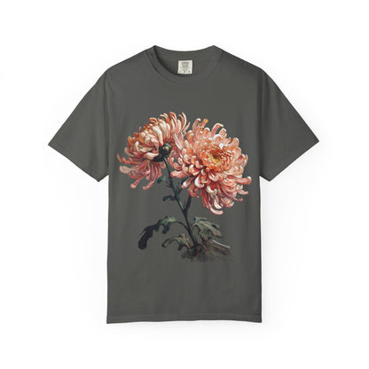 Chrysanthemum - Rose Dragon Floral Graphic Tee, Vintage Inspired T-Shirt, Nature Lover's Top, Gift for Gardeners, Petal Print Shirt, Unisex