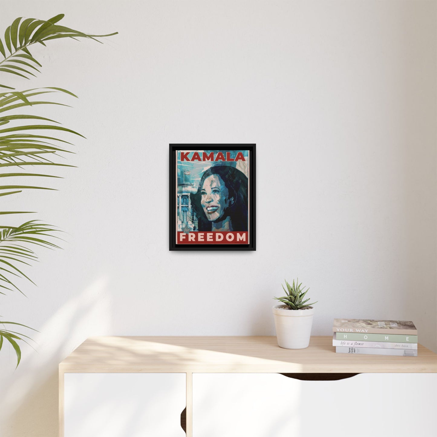 Kamala for Freedom: Matte Canvas, Framed (Multi-color)